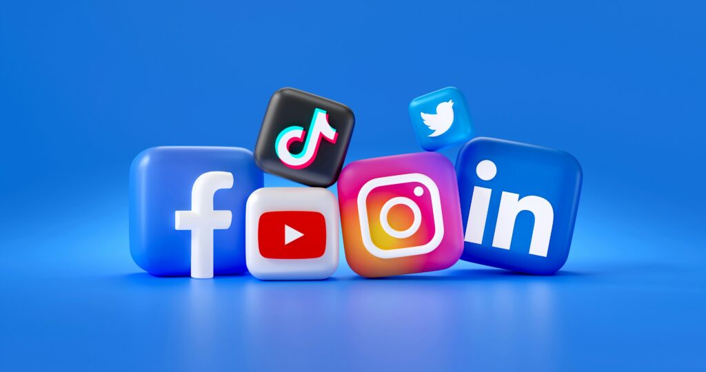 Social media post graphics with modern brand style