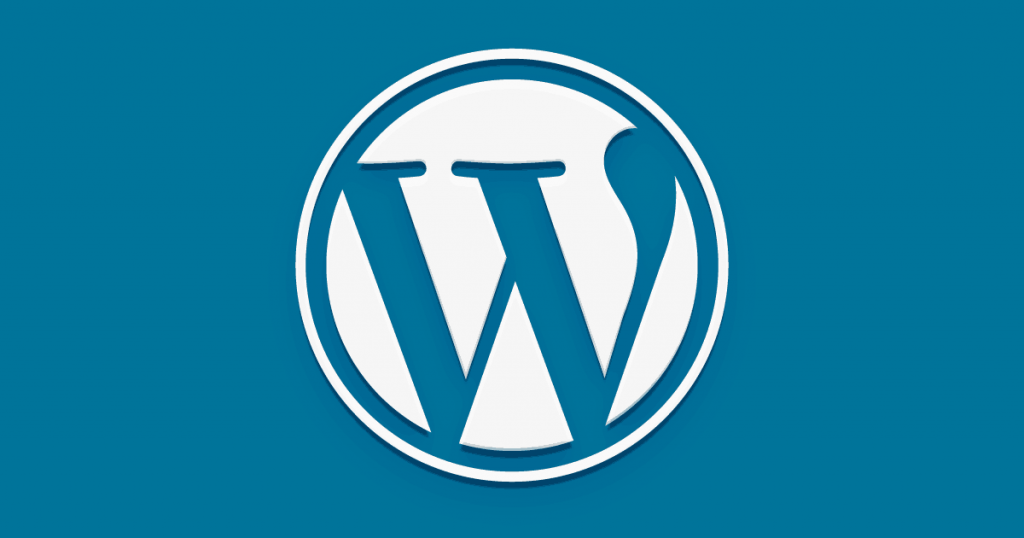 WordPress logo on Dark cyan background