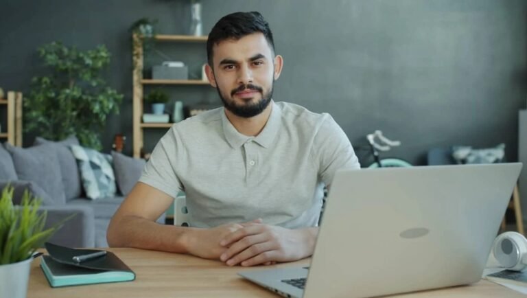 AI for local business - a small business owner reviewing enquiries on a phone