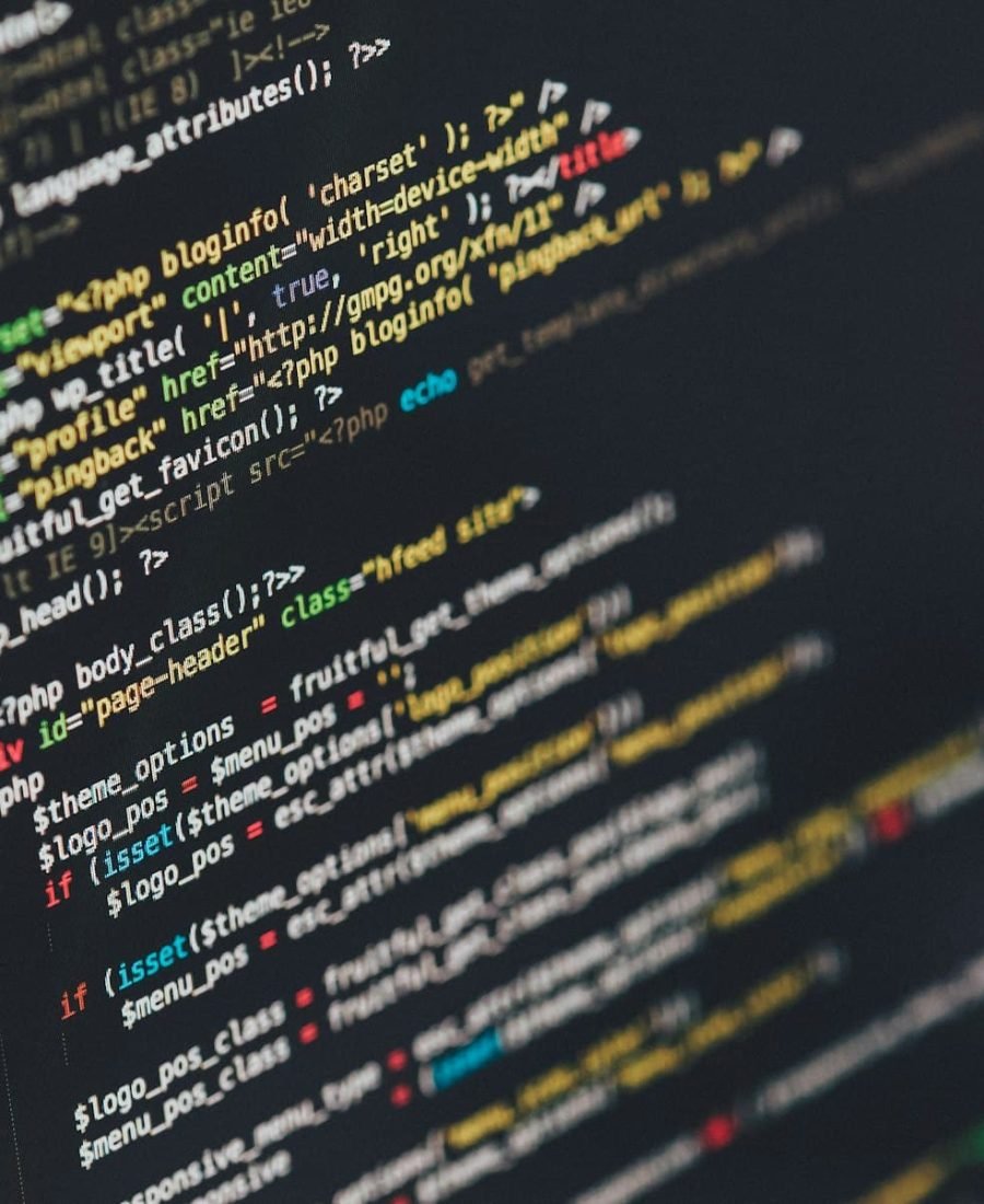 Source code open in an editor, illustrating the PixelBot web development blog
